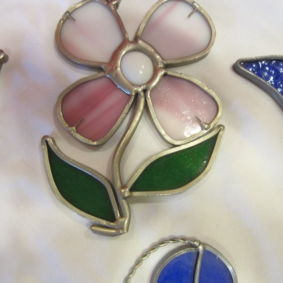 VTG 80'S GLASS SUNCATCHERS SET OF 7 - Picture 4 of 8